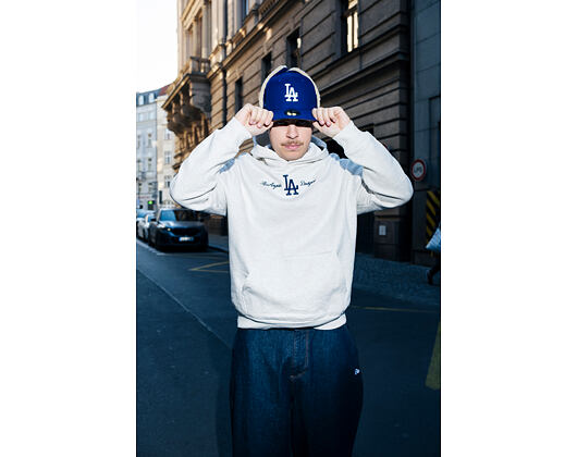 Pullover New Era - MLB Graphic Oversized Hoody - LA Dodgers - Heather Grey