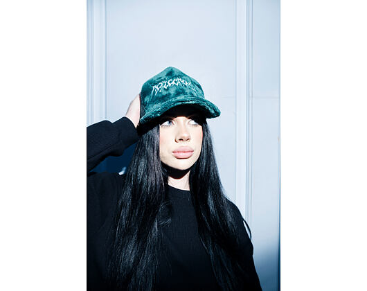 Kappe Reflection Luxury Fuzzy Trucker - Bottle Green/ White