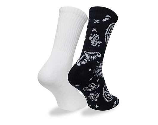 Socken New Era - Paisley Crew Socks 2pk - White / Navy