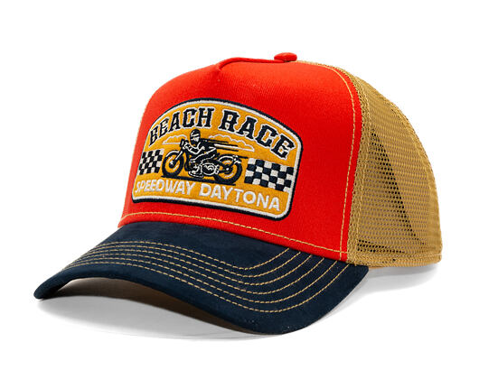 Kappe Stetson - Trucker Cap Beach Race by FWS - Blue/Orange