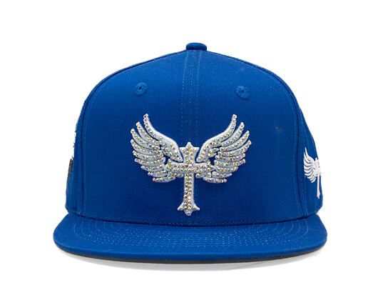 Kappe Reflection Luxury Shine Loud Snapback - Royal Blau / Weiß