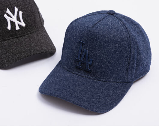 Kappe New Era - MLB Melton Wool 9FORTY A-Frame - LA Dodgers - Navy