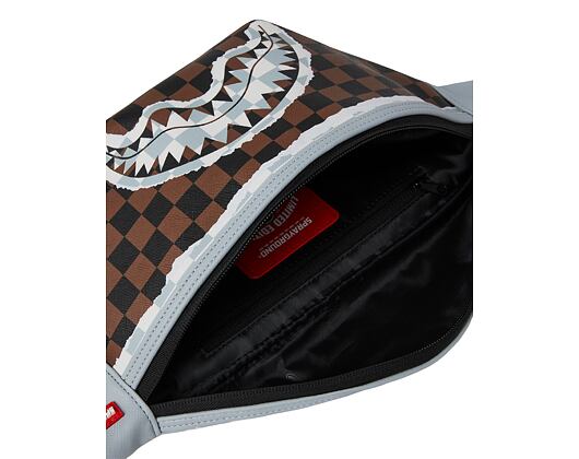 Niere Sprayground Cream And Brown Tear Check Savvy Crossbody