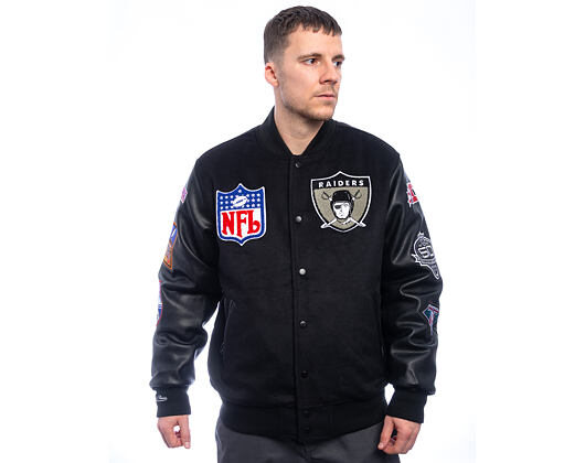 Jacke Mitchell & Ness - NFL Blackout Collection Varsity Jacket Oakland Raiders - Black