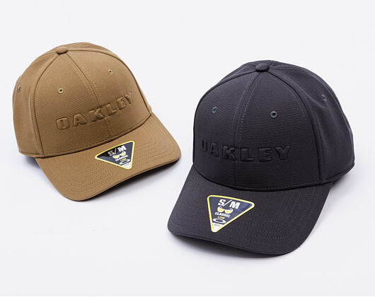 Kappe Oakley - Bark Embossed Hat - Pitch Black/Flame Red