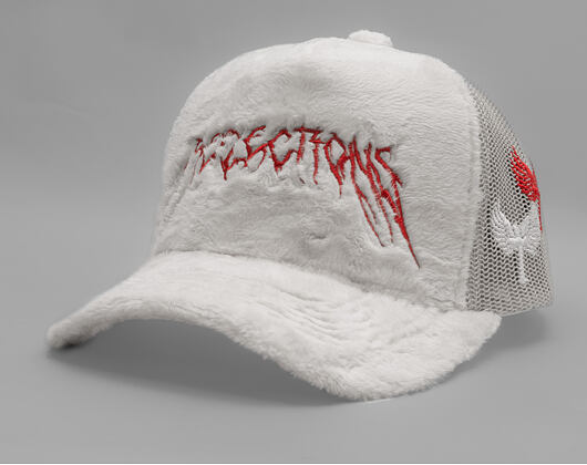 Cap Reflection Luxury Fuzzy Trucker - Oats red