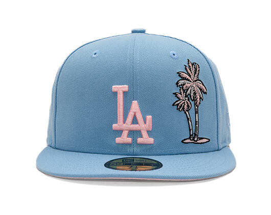 Kappe New Era - MLB Palm & Taco 59FIFTY - LA Dodgers - Sky Blue / Pink UV