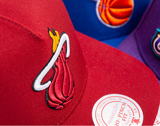 Kappe Mitchell & Ness - Miami Heat - Double Clutch Pro Snapback - Red
