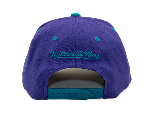Kappe Mitchell & Ness - NBA Team Arch Snapback - Charlotte Hornets - Purple / Teal