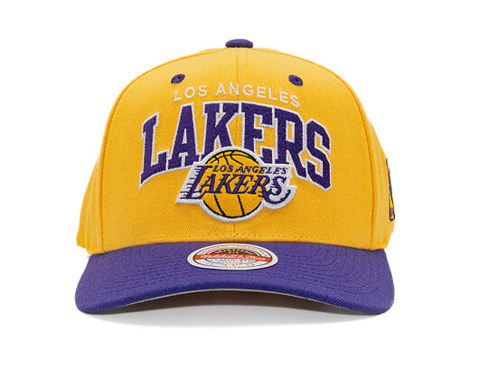 Kappe Mitchell & Ness - NBA Team Arch Snapback - Los Angeles Lakers - Yellow / Purple