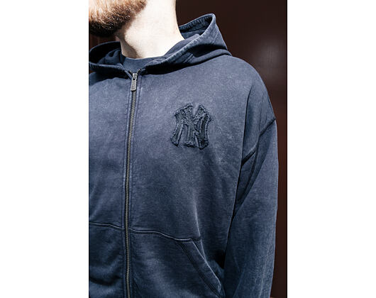 Pullover New Era - MLB Washed Full Zip Hoody - NY Yankees - Black