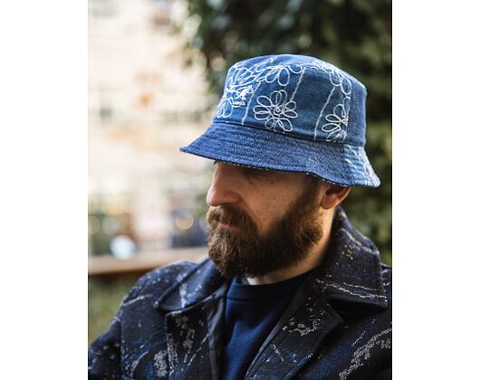 Hut Kangol - TRENDS PACK - Denim Mashup Bucket - Medium Blue Floral