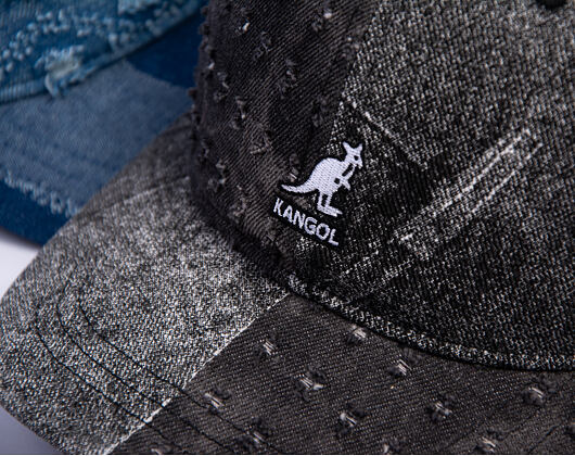 Kappe Kangol - TRENDS PACK - Denim Mashup Baseball - Black Trompe L'Oeil