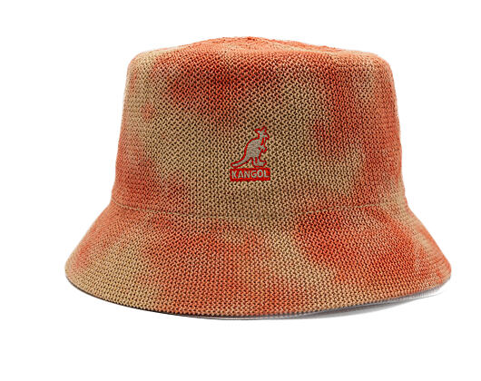 Hut Kangol - Tie Dye Knit Bucket - Coral Flame/Natural