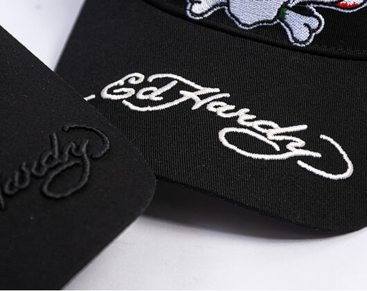 Kappe Ed Hardy - Love-Slowly Twill Front Mesh Trucker - Black