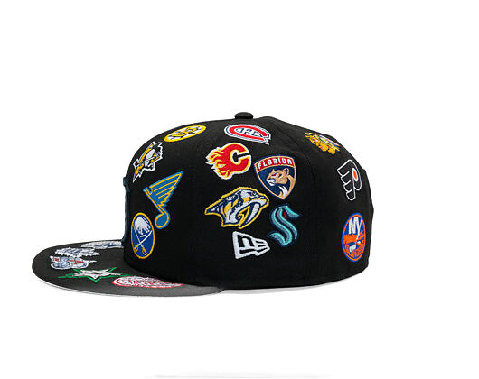 Kappe New Era - NHL All Over Logo 59FIFTY - Black