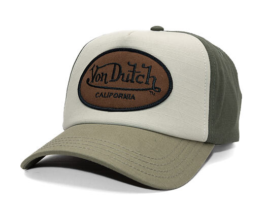 Kappe Von Dutch - Trucker - Cali Patch Olive/Brown