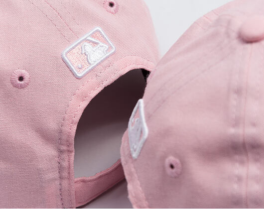Kinder Kappe New Era - MLB Linen 9FORTY M-CROWN - LA Dodgers - Pink Rouge / White