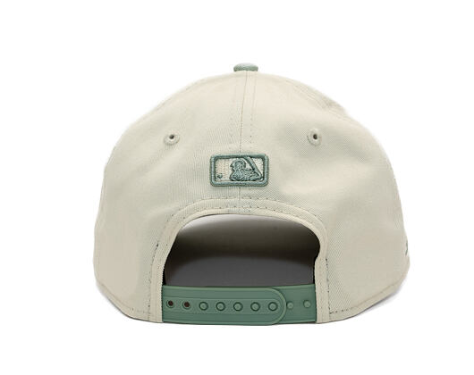Kappe New Era - MLB Side Script 9FORTY M-CROWN - LA Dodgers - Cream / Pastel Green