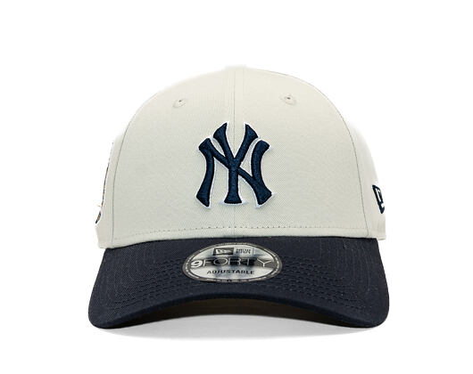 Kappe New Era - MLB World Series Patch Cooperstown 9FORTY - NY Yankees - Cream / Navy