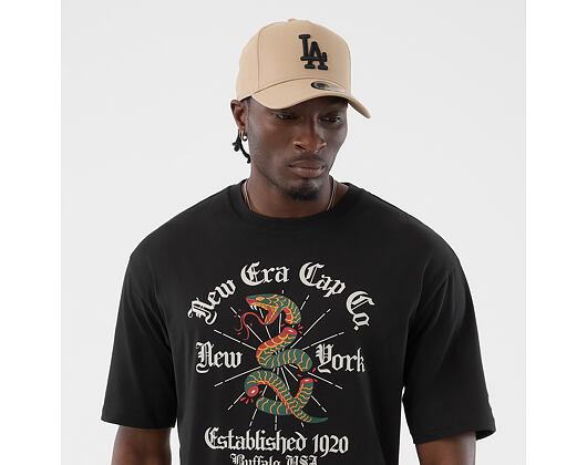 T-Shirt New Era - Branded Oversized Graphic Tee - Black