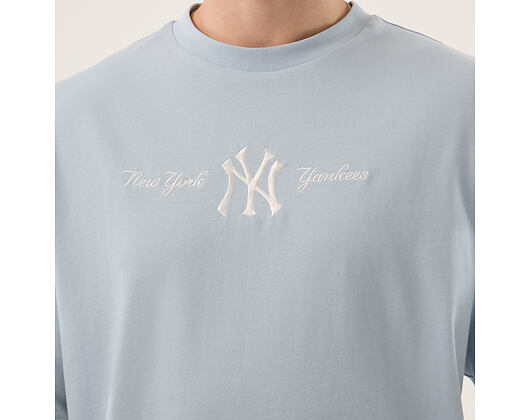 T-Shirt New Era - MLB Script Oversized Tee - NY Yankees - Sky Blue