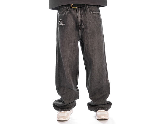 Hose Ed Hardy - Embroidered Angel Xxtra Fit Jeans - Distressed Black Wash