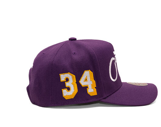 Kappe Mitchell & Ness - Player Script Hwc - NBA - Los Angeles Lakers - Shaquille O'Neal - Purple_Whi