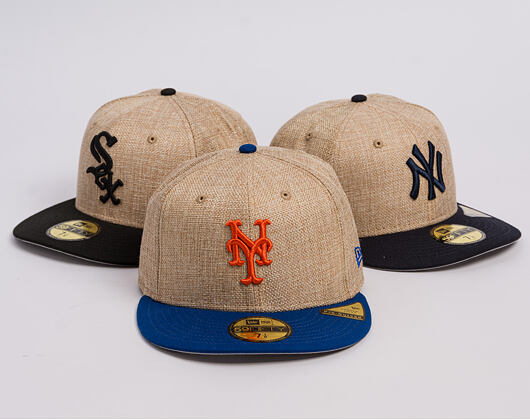 Kappe New Era - MLB "Summer Twine" 59FIFTY - NY Mets - Team Color / Open Market Tan