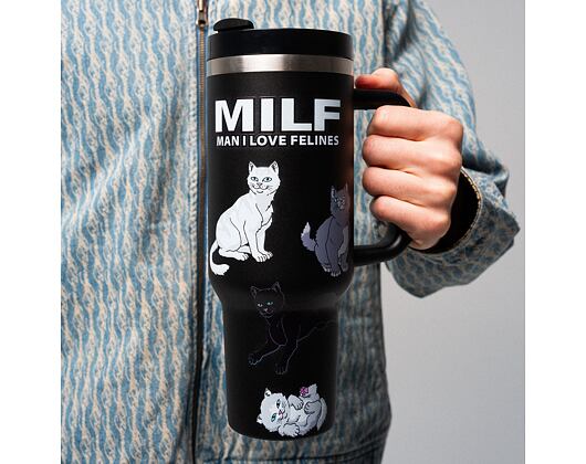 Flasche Rip N Dip - Man I Love Felines Big Ol Cup Tumbler Black
