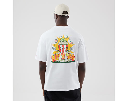 T-Shirt New Era - Branded Food Character Oversized Tee - White