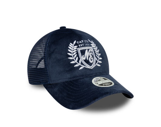 Damen Kappe New Era - Branded Velour 9FORTY M-CROWN A-Frame Trucker - Navy