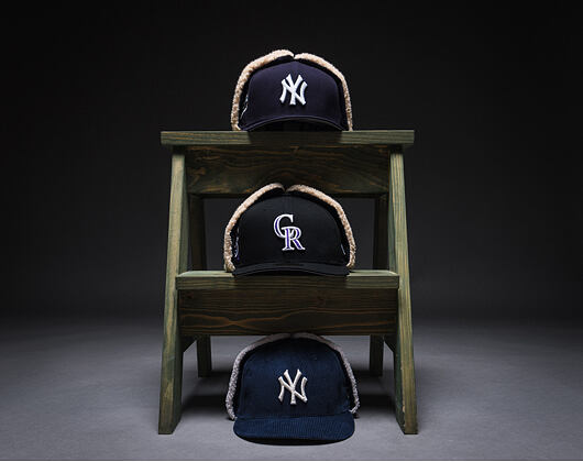 Kappe New Era - MLB Cord Dog-Ear 59FIFTY - NY Yankees - Navy / Cream