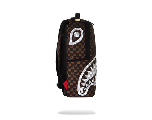 Rucksack Sprayground - Brown And Cream Drip Check Shark Backpack
