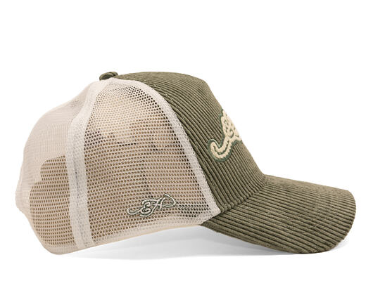 Kappe Ed Hardy - Embroidery Applique Cord 5 Panel Trucker Cap - Sage
