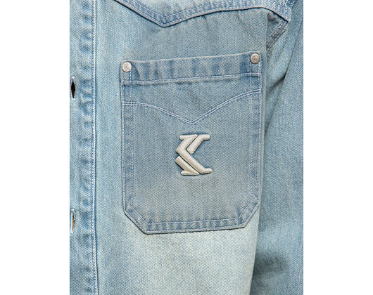 Hemd Karl Kani - Og K Western Denim Overshirt - Blue