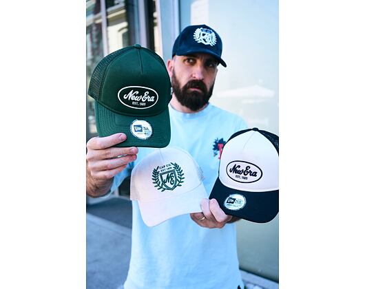 Kappe New Era - Branded Oval Foam Patch 9FORTY A-Frame Trucker - Cilantro Green