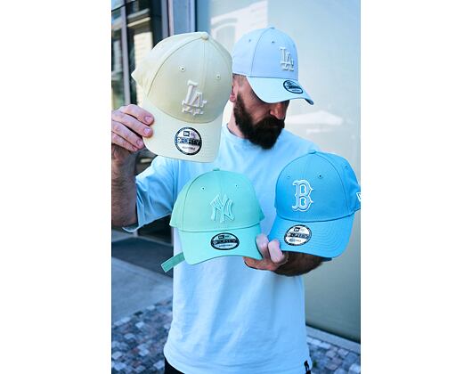 Kappe New Era - MLB League Essential 9FORTY - LA Dodgers - Sky Blue / Yellow
