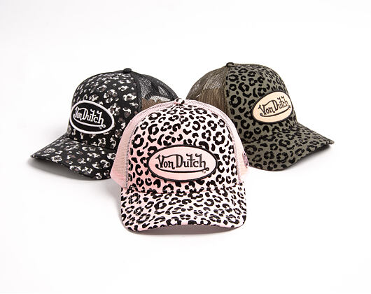 Damen Kappe Von Dutch - Baseball - Velvet Print Embroidery - Pink / Camo
