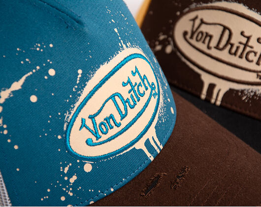 Kappe Von Dutch - Baseball - Print & Embroidery - Light Blue / Brown