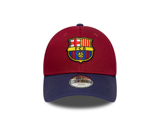 Kinder Kappe New Era - Contrast Stitch 9FORTY - Barcelona FC - Cardinal / Navy