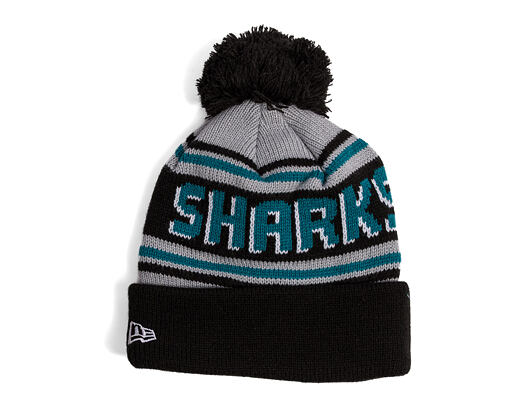Mütze New Era - NHL Evergreen Wordmark Pom Medium Knit - San Jose Sharks - Team Color
