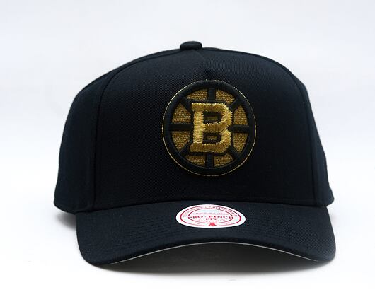 Kappe Mitchell & Ness - NHL Black And Gold Pro Snapback - Boston Bruins - Black