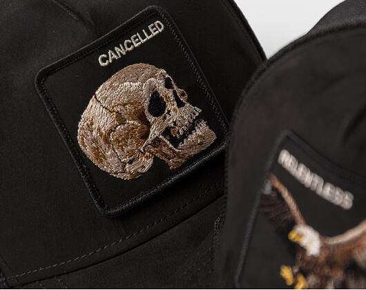 Kappe Goorin - Suede Cancelled Skull Trucker - Black