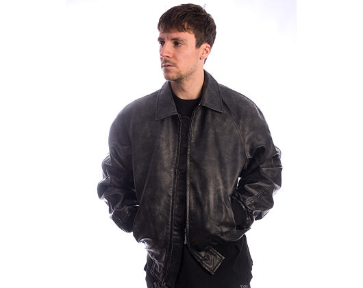 Jacke Karl Kani - Signature PU Leather Bomber Jacket - Black