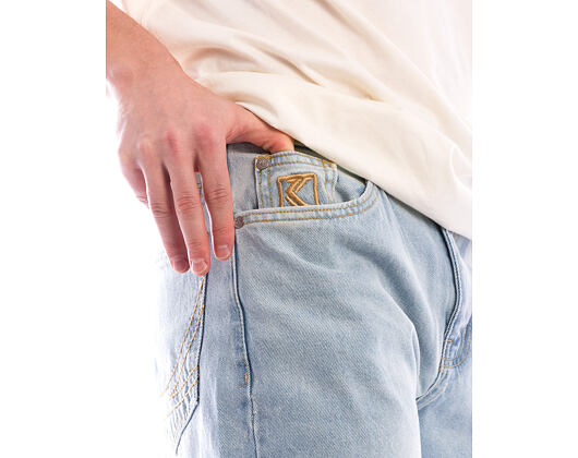 Hose Karl Kani - OG Distressed Straight Leg Jeans - Blue
