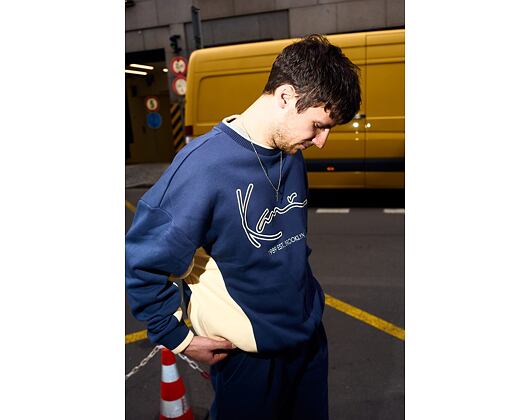 Pullover Karl Kani - Signature BRK Insert Oversized Crew - Blue