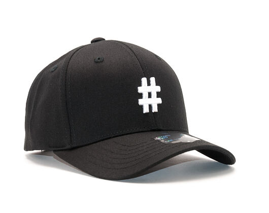 Kappe State of WOW ALPHABET - Hashtag Baseball Cap Crown 2 Black/White Strapback