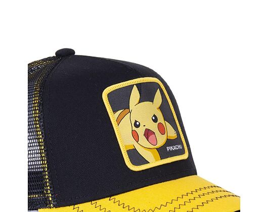 Kappe Capslab Trucker - Pokémon - Pikachu - Black / Yellow