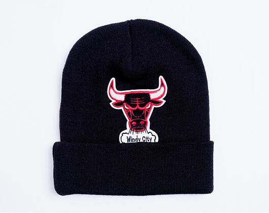 Mütze Mitchell & Ness Chicago Bulls Chenille Logo Cuff Knit Black